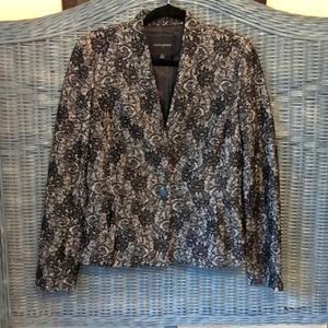 Banana Republic black lace peplum Blazer. Women's size 10